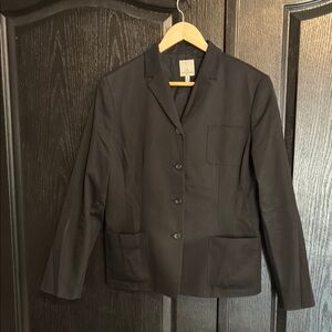 Size 12 Anne Klein Black Women's Blazer with front buttons and pockets